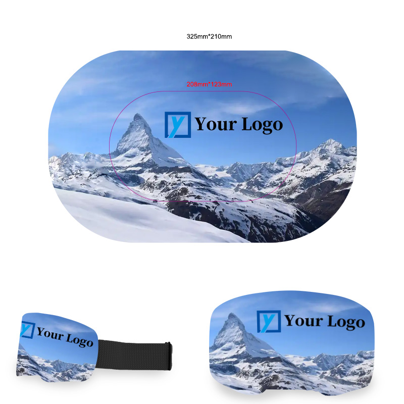 Skidglasögon skydd med tryck ｜Ski Goggle Cover med egen design