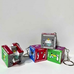 Nyckelring Rubiks kub med tryck ｜ Personlig Rubiks kub ...