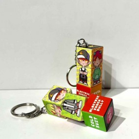 Rubiks kub-nyckelring med tryck – personligt anpassad n...