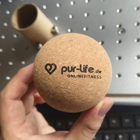 Korkboll massage med egen logga – profilprodukt & rekla...