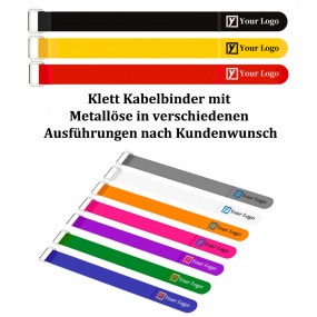 Kabelorganisatör / kardborrebuntband med logotyp tryck ...