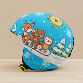 Personliga hjälmöverdrag med tryckt logotyp