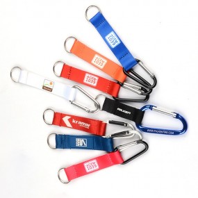 Kort nyckelband med karbinhake – tryck ditt eget logo o...