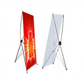 X-stand banner med egen logotyp – tryck snabbt och bill...