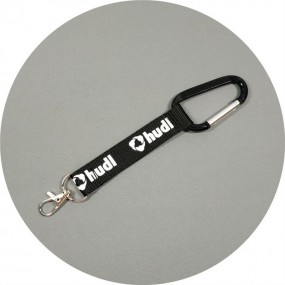 Kort nyckelband med karbinhake – tryckt med egen logoty...
