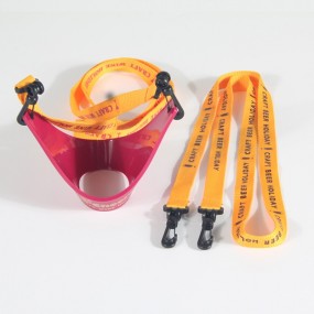 Nyckelband/Lanyard med vinglashållare med tryck | Anpas...