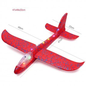 Skumflygplan med LED-ljus – tryck med din logotyp som r...